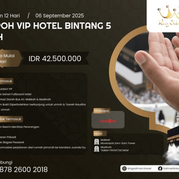 Umroh VIP 12 Hari Hotel Bintang 5